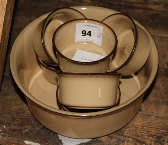 6 small Denby bowls and a larger one